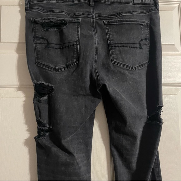 American eagle black distressed jeans - Picture 3 of 7